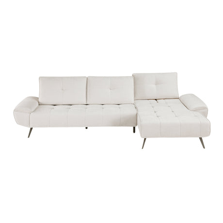 Dominic Beige 2-Piece Sectional with Right Chaise and Dual-position Backs by Homelegance at Eve Furniture