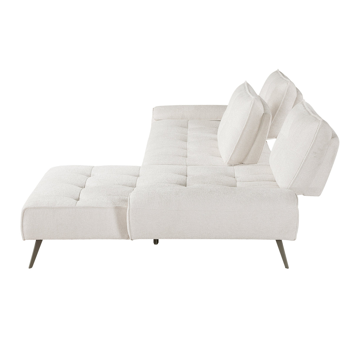 Dominic Beige 2-Piece Sectional with Right Chaise and Dual-position Backs by Homelegance at Eve Furniture