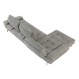 Dominic Dark Gray 2-Piece Sectional with Left Chaise and Dual-position Backs by Homelegance at Eve Furniture