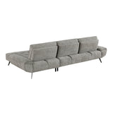 Dominic Dark Gray 2-Piece Sectional with Right Chaise and Dual-position Backs by Homelegance at Eve Furniture