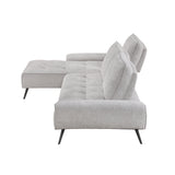 Dominic Light Gray 2-Piece Sectional with Left Chaise and Dual-position Backs by Homelegance at Eve Furniture