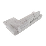 Dominic Light Gray 2-Piece Sectional with Right Chaise and Dual-position Backs by Homelegance at Eve Furniture