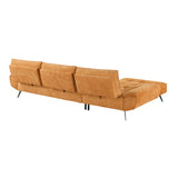 Dominic Orange 2-Piece Sectional with Left Chaise and Dual-position Backs by Homelegance at Eve Furniture