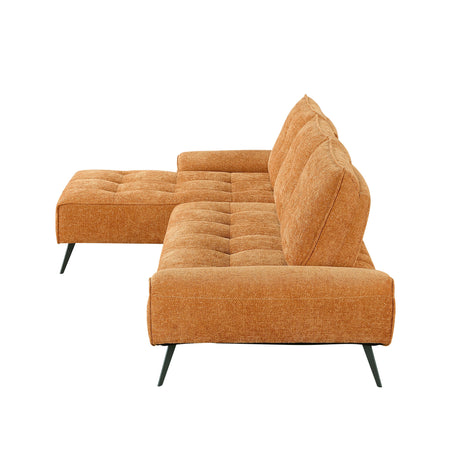 Dominic Orange 2-Piece Sectional with Left Chaise and Dual-position Backs by Homelegance at Eve Furniture