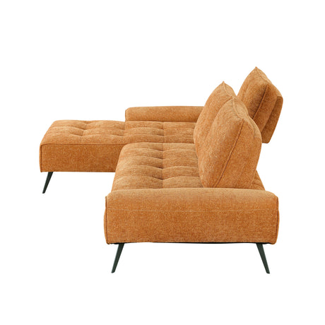 Dominic Orange 2-Piece Sectional with Left Chaise and Dual-position Backs by Homelegance at Eve Furniture