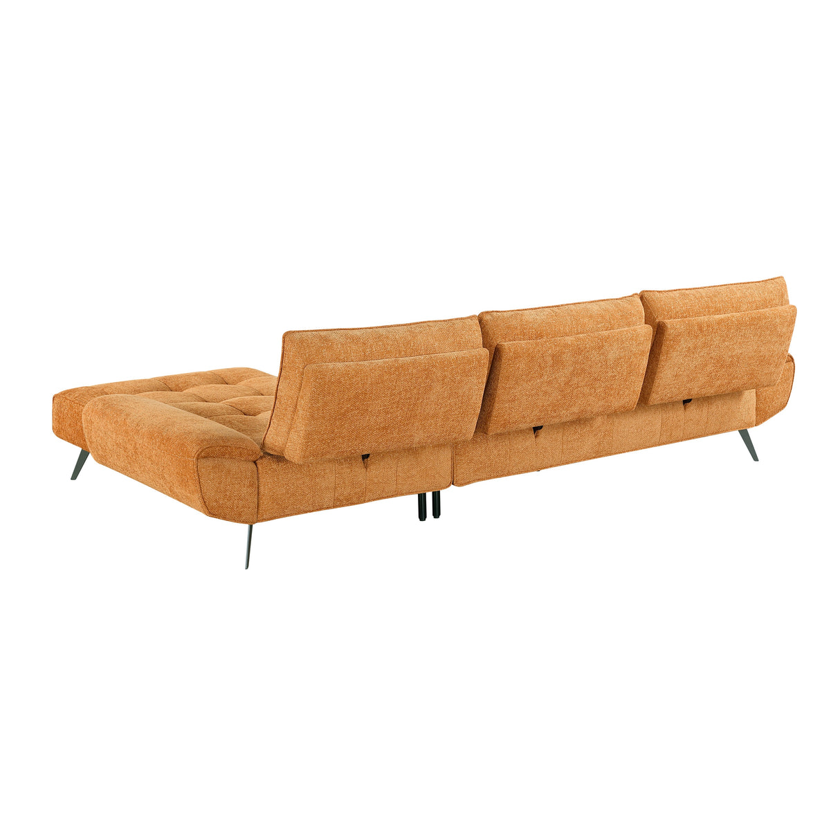 Dominic Orange 2-Piece Sectional with Right Chaise and Dual-position Backs by Homelegance at Eve Furniture