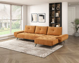 Dominic Orange 2-Piece Sectional with Right Chaise and Dual-position Backs by Homelegance at Eve Furniture