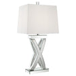 Dominick White and Mirror Table Lamp with Rectange Shade by Coaster at Eve Furniture