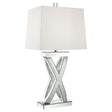 Dominick White and Mirror Table Lamp with Rectange Shade by Coaster at Eve Furniture