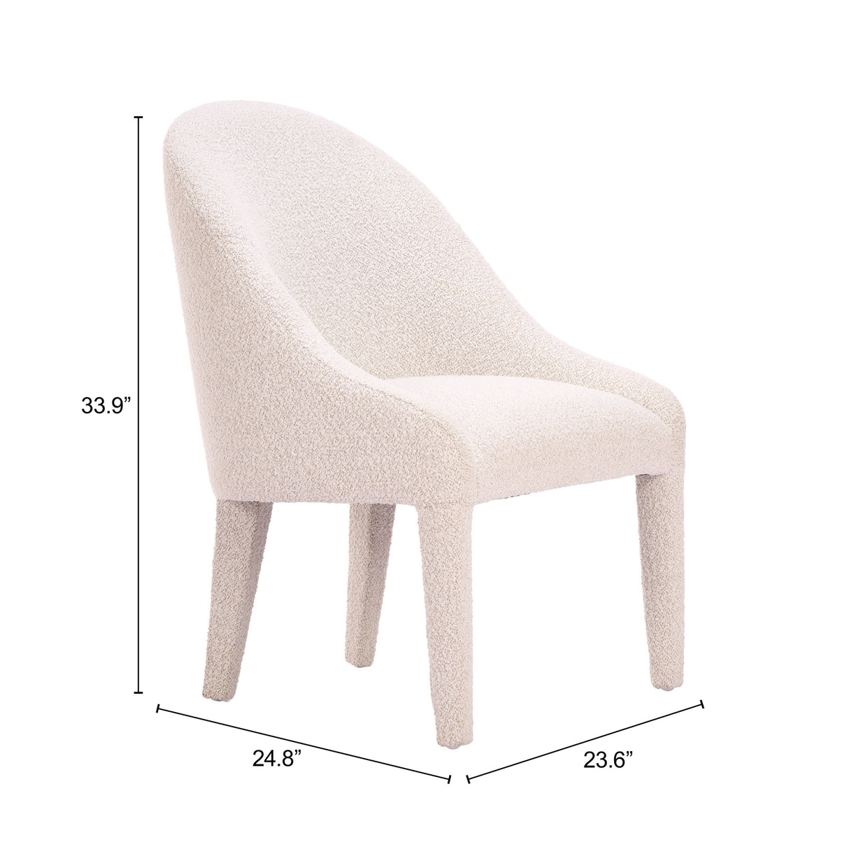 Domo Ivory Dining Chair by Zuomod at Eve Furniture