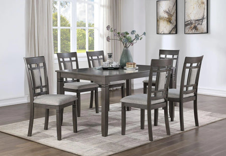 Dona Gray 7-Piece Dining Room Set by Happy Homes at Eve Furniture