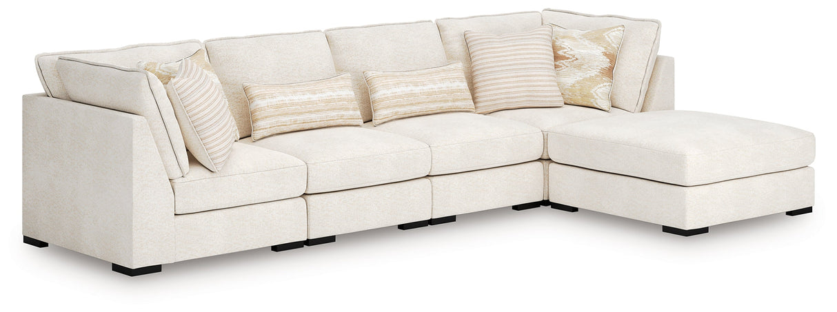Donelson Creek Vanilla 4-Piece Modular Sectional and Ottoman by Ashley at Eve Furniture