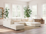 Donelson Creek Vanilla 6-Piece Modular Sectional and Ottoman by Ashley at Eve Furniture