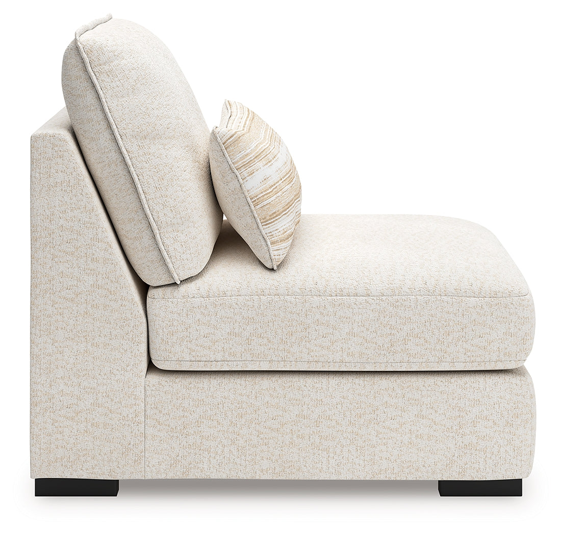 Donelson Creek Vanilla Armless Chair by Ashley at Eve Furniture