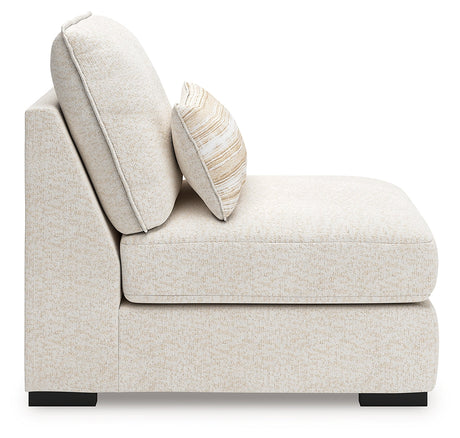 Donelson Creek Vanilla Armless Chair by Ashley at Eve Furniture