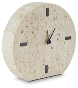 Donfordson Beige Table Clock by Ashley at Eve Furniture