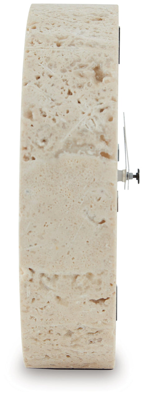 Donfordson Beige Table Clock by Ashley at Eve Furniture