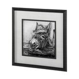 Donkey I by Mercana Studio a Hand Embellished Textured Framed Art Print Matted under Glass by Mercana at Eve Furniture
