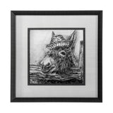 Donkey I by Mercana Studio a Hand Embellished Textured Framed Art Print Matted under Glass by Mercana at Eve Furniture