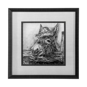 Donkey I by Mercana Studio a Hand Embellished Textured Framed Art Print Matted under Glass by Mercana at Eve Furniture
