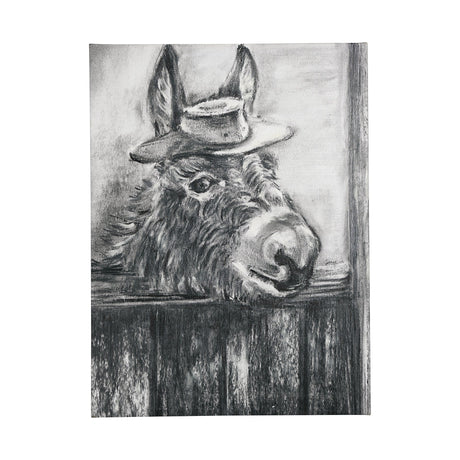 Donkey II by Mercana Studio a Hand Embellished Textured Canvas by Mercana at Eve Furniture