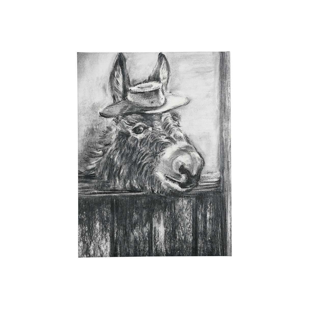 Donkey II by Mercana Studio a Hand Embellished Textured Canvas by Mercana at Eve Furniture