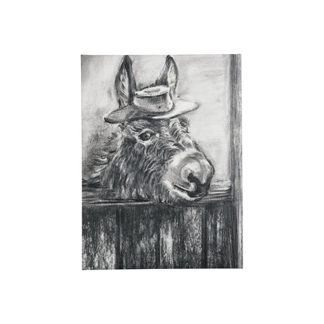 Donkey II by Mercana Studio a Hand Embellished Textured Canvas by Mercana at Eve Furniture