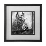 Donkey II by Mercana Studio a Hand Embellished Textured Framed Art Print Matted under Glass by Mercana at Eve Furniture