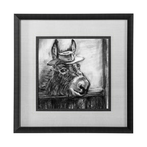 Donkey II by Mercana Studio a Hand Embellished Textured Framed Art Print Matted under Glass by Mercana at Eve Furniture