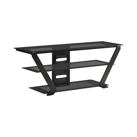 Donlyn Black 2-Tier TV Console by Coaster at Eve Furniture