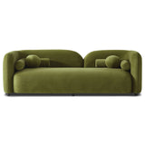 Donna Japandi Style Olive Green Velvet Sofa by Ashcroft Imports at Eve Furniture