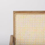 Donna Light Brown Wood Cane-Back w/ Beige Upholstered Seat Dining Chair by Mercana at Eve Furniture