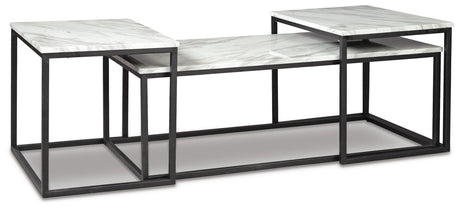 Donnesta Gray/Black Table by Ashley at Eve Furniture