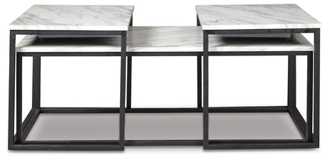 Donnesta Gray/Black Table by Ashley at Eve Furniture