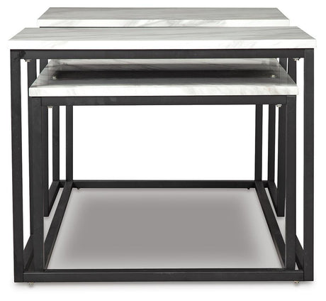 Donnesta Gray/Black Table by Ashley at Eve Furniture