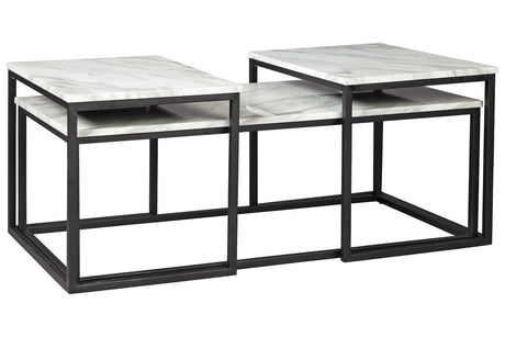 Donnesta Gray/Black Table by Ashley at Eve Furniture