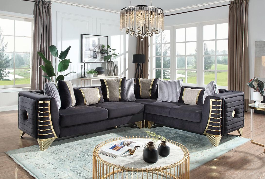 Donovan Black 3-Piece Sectional [Special Price] by New Era Innovations at Eve Furniture
