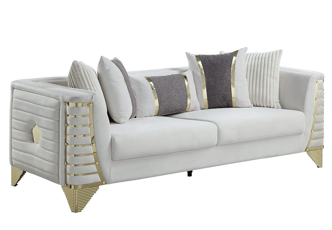Donovan Cream Sofa Loveseat by New Era Innovations at Eve Furniture