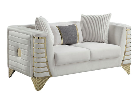 Donovan Cream Sofa Loveseat by New Era Innovations at Eve Furniture