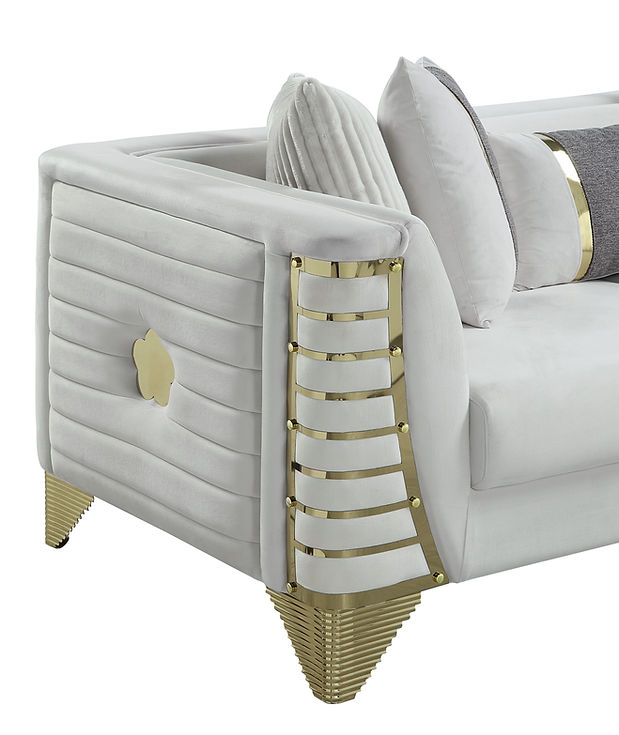 Donovan Cream Sofa Loveseat by New Era Innovations at Eve Furniture