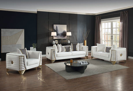 Donovan Cream Sofa Loveseat by New Era Innovations at Eve Furniture