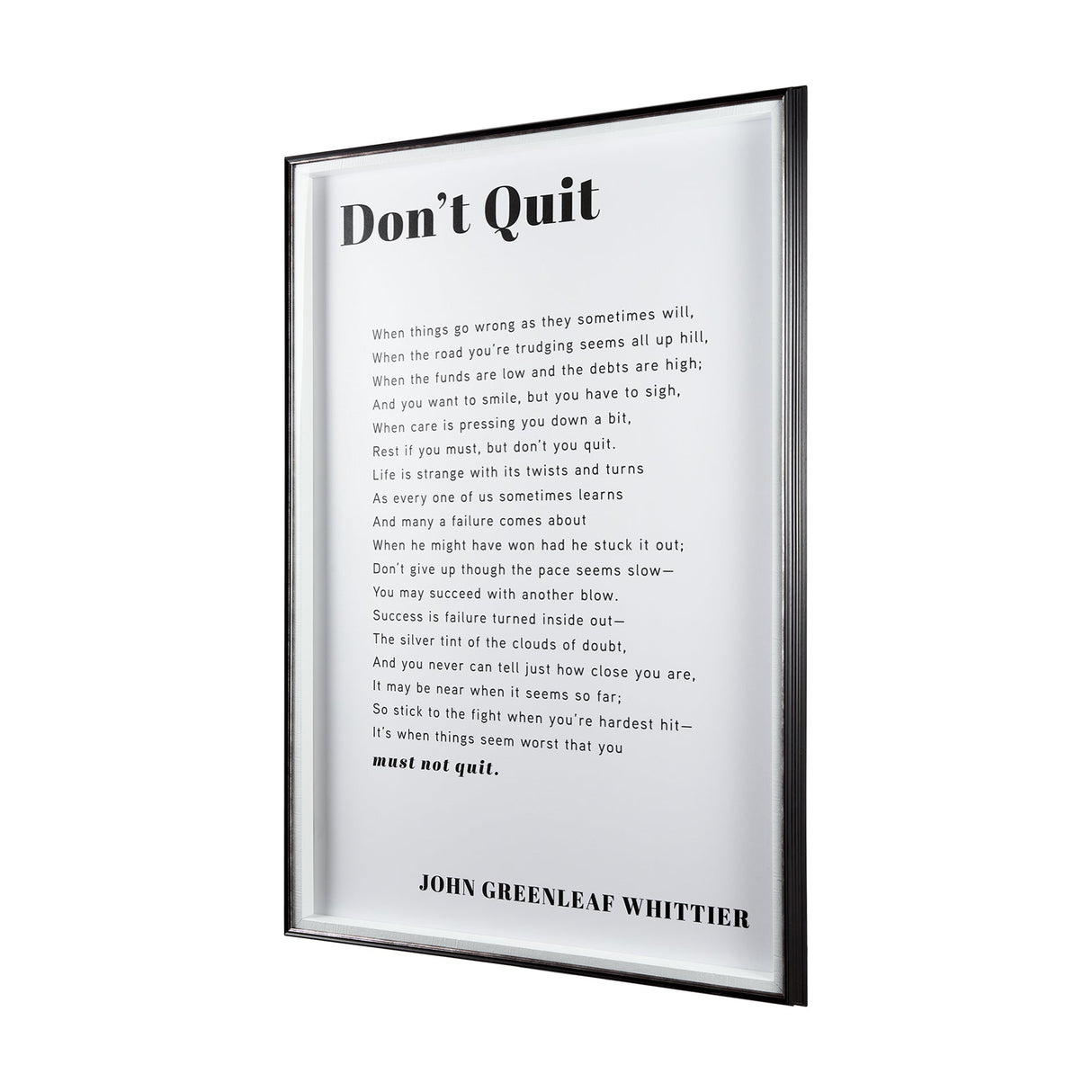 Don't Quit by Mercana Studio a Framed Art Print Matted under Glass by Mercana at Eve Furniture