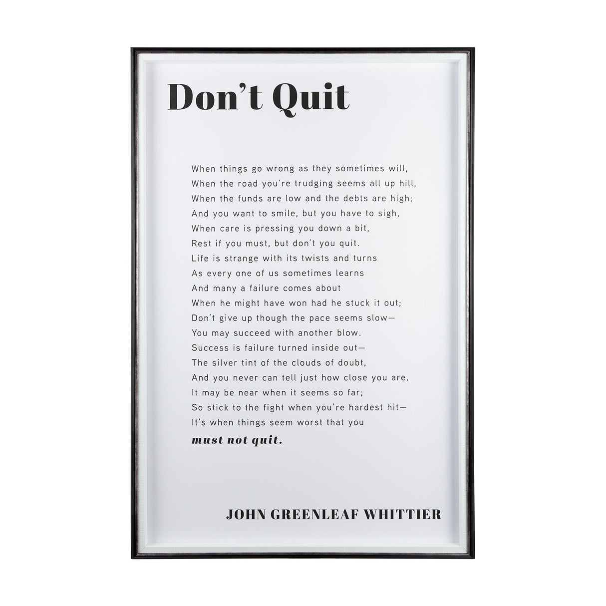 Don't Quit by Mercana Studio a Framed Art Print Matted under Glass by Mercana at Eve Furniture