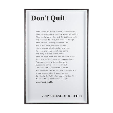 Don't Quit by Mercana Studio a Framed Art Print Matted under Glass by Mercana at Eve Furniture