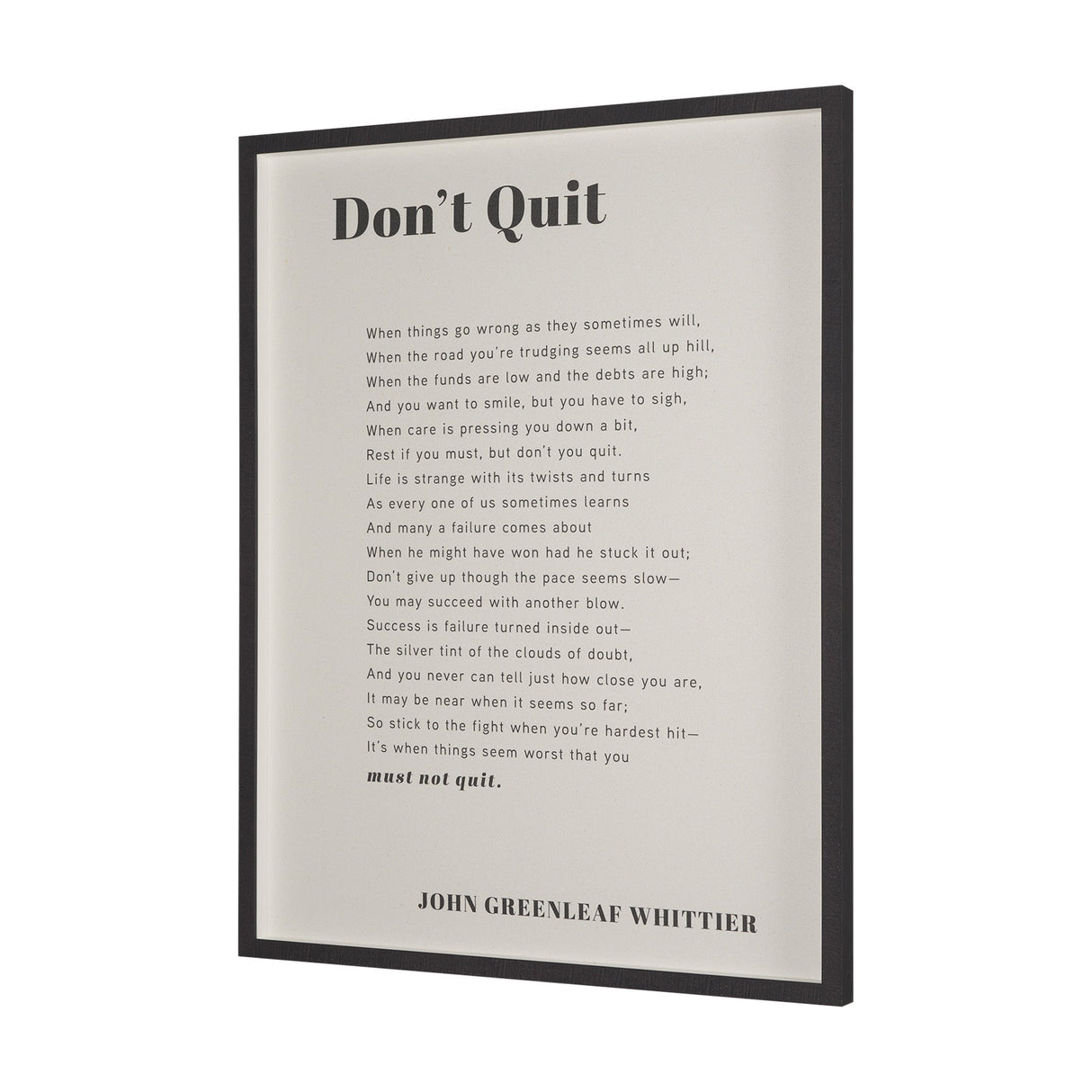 Don't Quit by Mercana Studio a Hand Embellished Framed Art Print Matted under Glass by Mercana at Eve Furniture