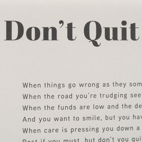 Don't Quit by Mercana Studio a Hand Embellished Framed Art Print Matted under Glass by Mercana at Eve Furniture
