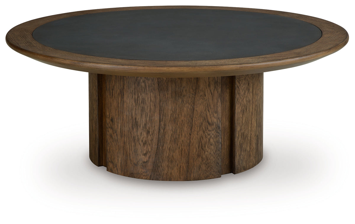 Dontayne Warm Brown Coffee Table by Ashley at Eve Furniture
