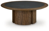 Dontayne Warm Brown Coffee Table by Ashley at Eve Furniture