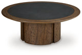 Dontayne Warm Brown Coffee Table by Ashley at Eve Furniture