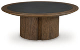 Dontayne Warm Brown Coffee Table by Ashley at Eve Furniture